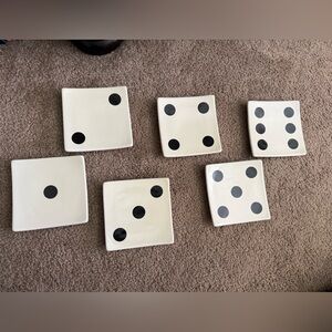 Restoration Hardware Dice Ceramic Plate Set
